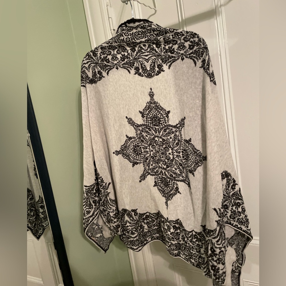 Unique boho open sweater with cuffs - M/LP